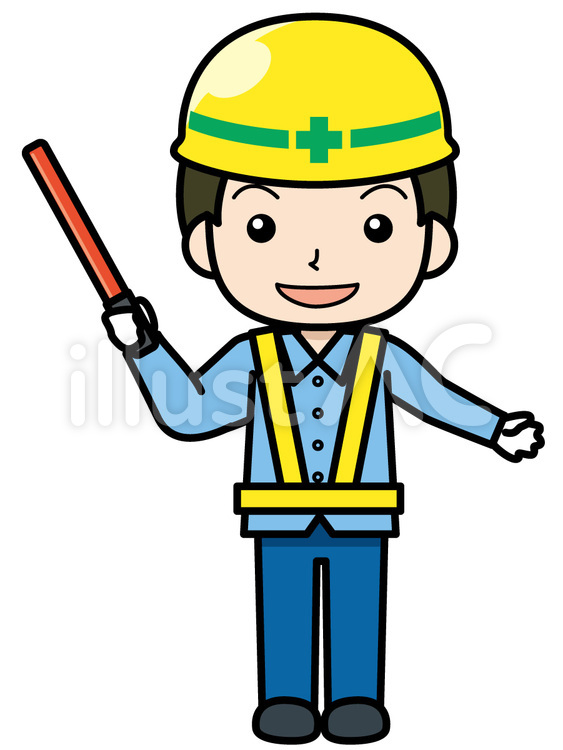 警備員／男性01 男性,警備員,交通誘導員のイラスト素材