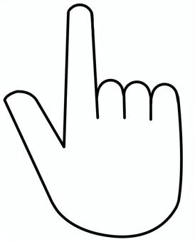 クリックするポーズの白い手 手,ハンド,アイコン,人差し指,ポーズのイラスト素材