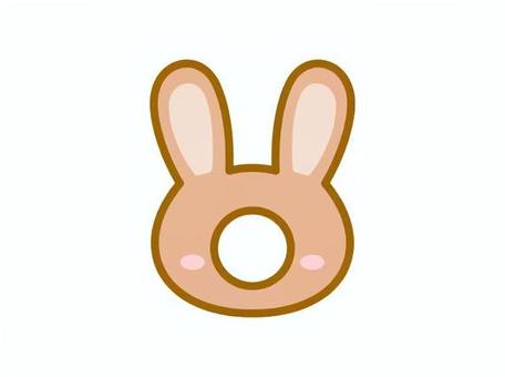 ウサギの被り物　ブラウン ウサギ,動物,顔ハメ,仮装,生き物のイラスト素材