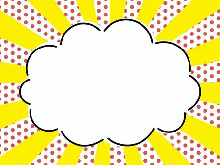 Cloud frame dot red radiation, cloud, frame, background, JPG and AI