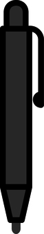 黒のペンです。 ペン,シンプル,ボールペン,万年筆,シャープペン,筆記具,文房具,書く,描く,サインペンのイラスト素材