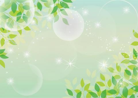 Illustration, fresh green, spring, early summer, 