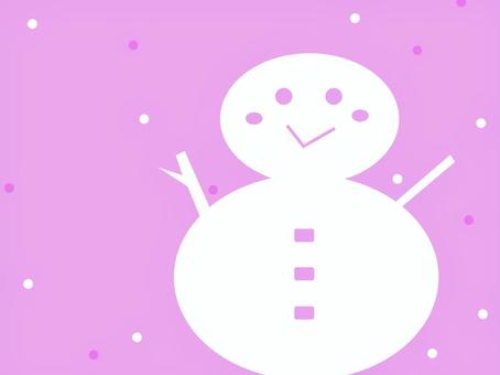可愛い雪ダルマのイラスト