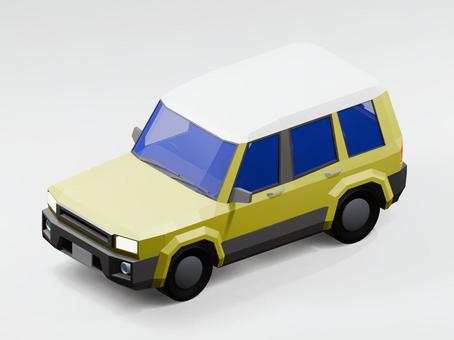自動車CGイラスト02_フロント 自動車,乗用車,四輪車,4wd,suv,クロスカントリー,立体,3d,cg,ローポリゴンのイラスト素材