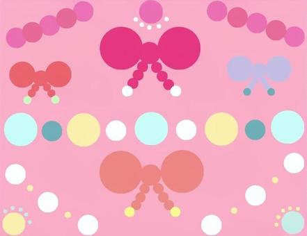 リボンの世界 リボン,マル,ハッピー,楽しい,可愛い,飾りのイラスト素材