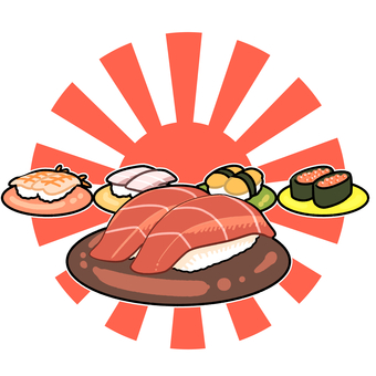 お寿司 寿司,お寿司,和食,日本食,海鮮,食べ物のイラスト素材