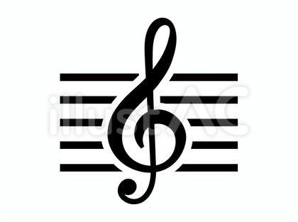 五線譜とト音記号のアイコン