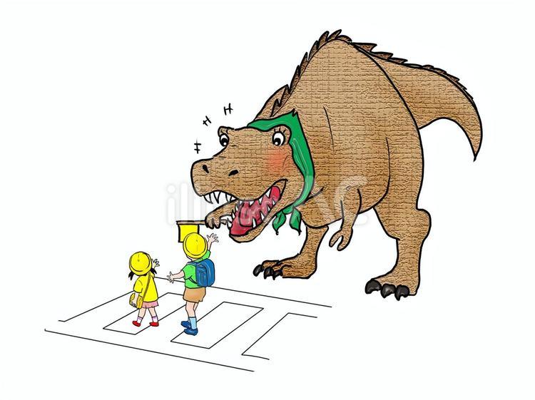 緑のおばさん？ 人物,こども,男の子のイラスト素材