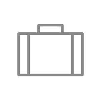 カバンマーク（枠・グレー） カバン,バッグ,アイコン,手荷物,グレー,シンプル,線画,枠,イラスト,uiデザインのイラスト素材