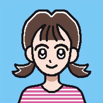 Girl pixel art, , JPG