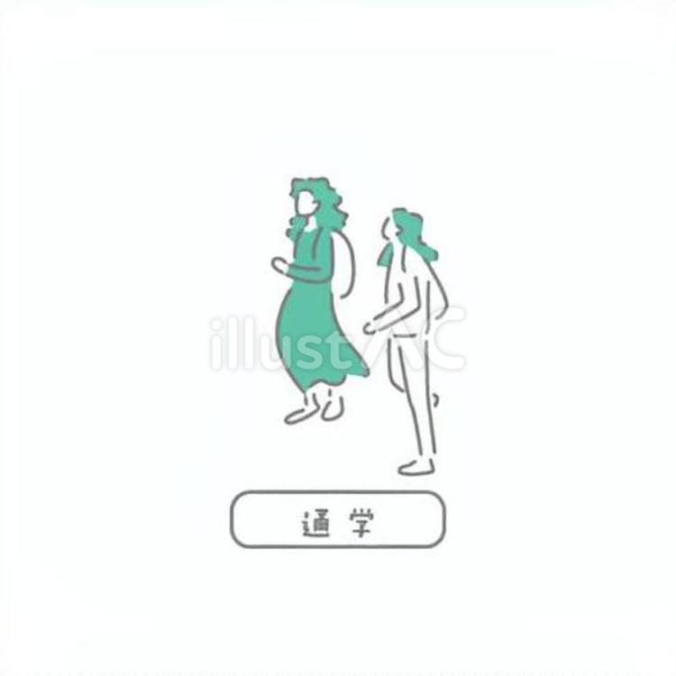 通学/先生のためのイラスト 通学/先生のためのイラスト 歩く,人物,生徒のイラスト素材