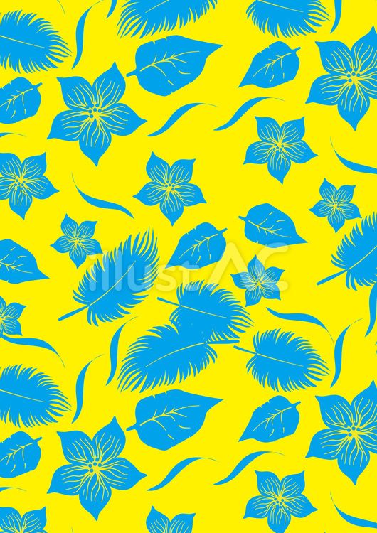 南国風背景 南国風,植物,花のイラスト素材