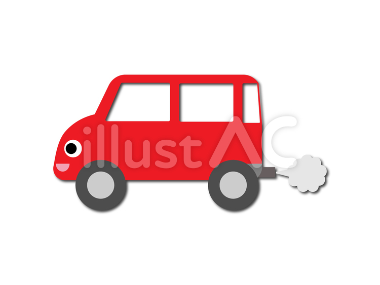 くるまのイラスト 車,赤,かわいいのイラスト素材