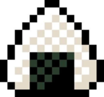 おにぎり（ドット絵） おにぎり,おむすび,ドット絵,食べ物,ドット,絵,ゲーム,ピクセルアート,レトロ,rpgのイラスト素材