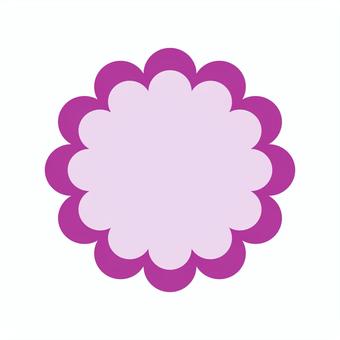 紫の花フレーム フレーム,花,メモ,メッセージ,かわいい,シンプル,名札,かざりのイラスト素材