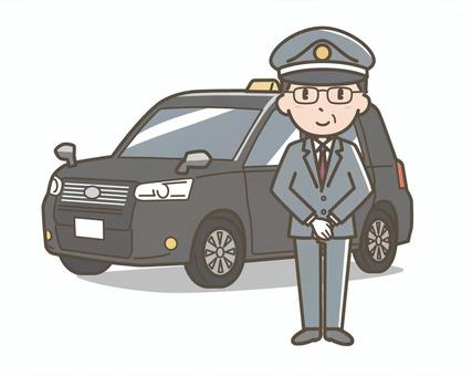 職業 旅客 002 タクシードライバー,運転手,タクシー,ハイヤー,仕事,働く,職業,旅客,車両,迎車のイラスト素材