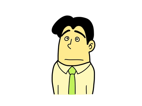 無表情男性 無表情,男性,人物,表情,顔,会社員,サラリーマン,人間関係,やる気が出ない,つまらないのイラスト素材