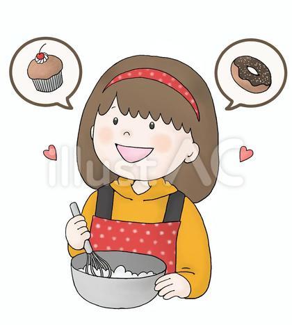 女の子(お菓子作り)
