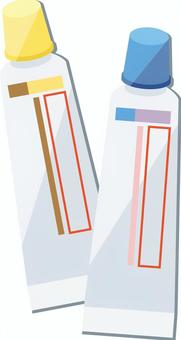 塗り薬 塗り薬,軟膏,クリーム,外用薬,皮膚外用剤,薬,腫れ,痒み,かぶれ,皮膚炎のイラスト素材