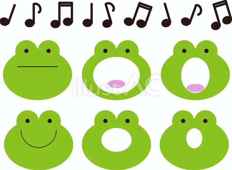 かえるのうた_音符 合唱,可愛い,音楽会のイラスト素材
