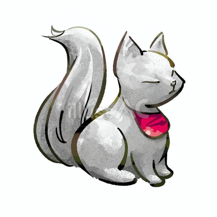 お稲荷さん お稲荷さん,石像,狐のイラスト素材