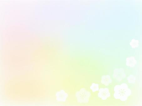 梅の花 梅,フレーム,花,植物,年賀状,あけましておめでとうございます,午年,挨拶,素材,感謝のイラスト素材