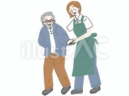 高齢者に寄り添う介護士