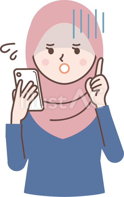 青ざめながら電話をかける外国人女性