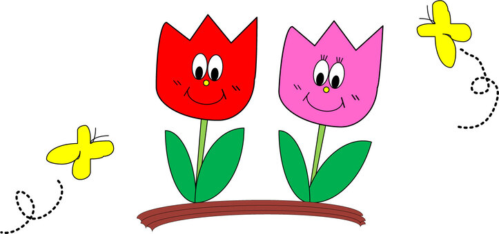 Tulip, tulip, tiny, colorful, JPG, PNG and AI