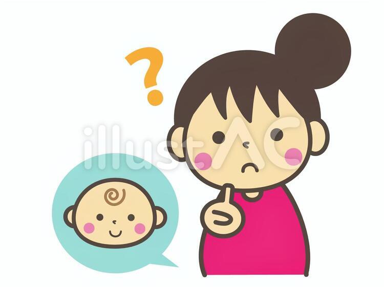 妊婦さん疑問 妊婦,赤ちゃん,妊娠のイラスト素材