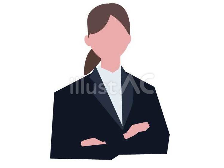 腕を組む女社長 女社長,ビジネスマン,腕組みのイラスト素材