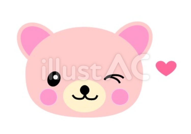 ウインクくまちゃん ウインク,くま,動物のイラスト素材