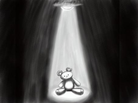 Illustration, spotlight, teddy bear, plush doll, 