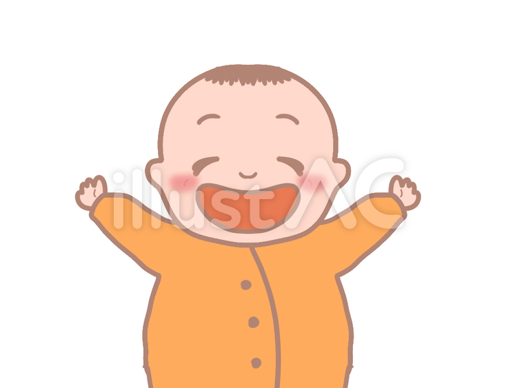 赤ちゃん 赤ちゃん,笑顔,笑い顔のイラスト素材