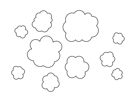 シンプルなほこりのイメージ ほこり,埃,飛ぶ,飛散,舞う,シンプル,ふわふわ,もくもく,もこもこ,掃除のイラスト素材