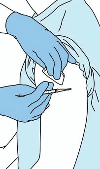 Men vaccinated by doctors, JPG and PNG Men vaccinated by doctors, vaccination, injection, gauze, JPG and PNG
