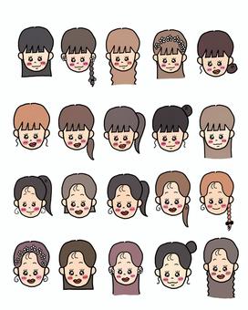 似顔絵イラスト ポップ,女の子,結婚式,座席表,プレゼント,アイコン,かわいいのイラスト素材