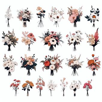 Image illustration of a bouquet, flower, bouquet, gift, JPG and PNG