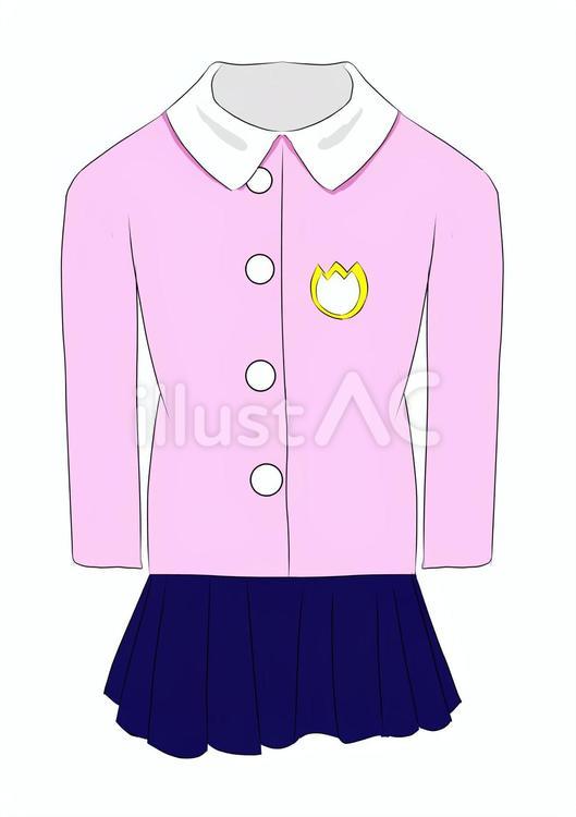 幼稚園服ピンク 幼稚園,服,制服のイラスト素材