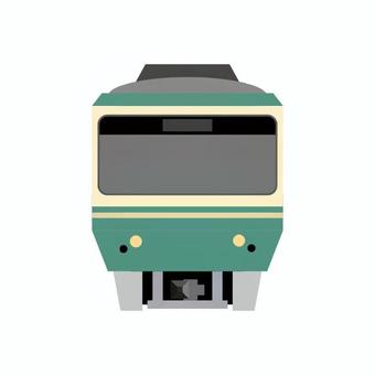 江ノ島電鉄500形電車アイコン 電車,乗り物,鉄道,交通,列車,車両,江ノ電,500形,正面,私鉄のイラスト素材