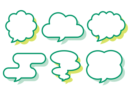 いろいろな雲型の吹き出しセット03 吹き出し,下吹き出し,フレーム,囲み,ふきだし,枠,囲み枠,背景枠,線画,雲のイラスト素材