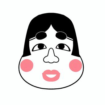 ふくわらい 福笑い,正月,遊び,行事,伝統,おかめ,おもちゃ,縁起のイラスト素材