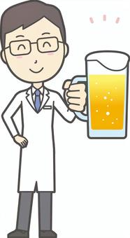 Illustration, people, a smile, beer, 