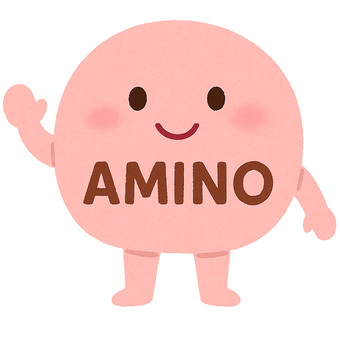 アミノ酸 アミノ酸,肉,魚,乳製品,大豆製品のイラスト素材