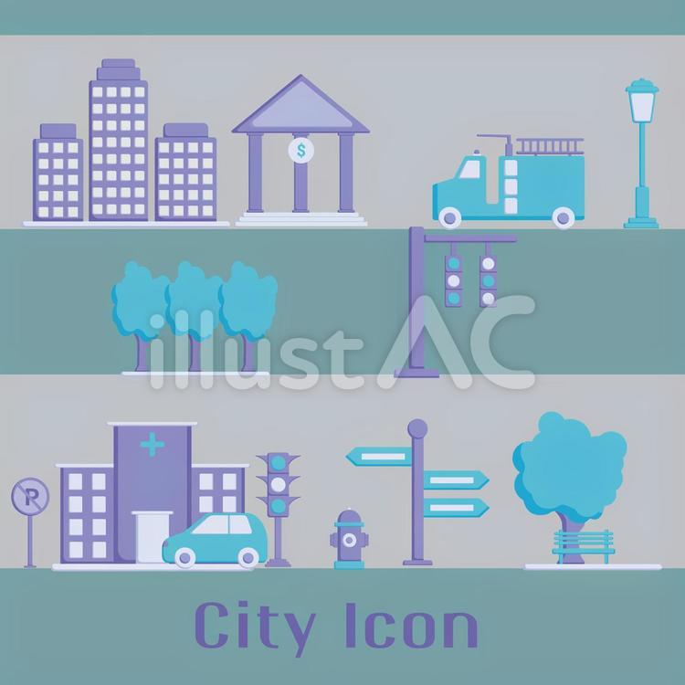 City Icon シティー,街,都市のイラスト素材