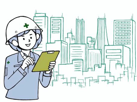 女性 施工管理イラスト 無料イラストなら イラストac