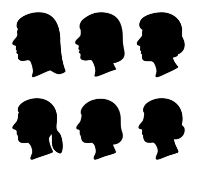 女性の横顔のアイコン 黒 女性,顔,横顔,人物,女,シルエット,アバター,女の子,ユーザー,人のイラスト素材