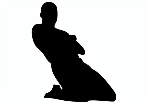 サッカー選手のシルエット23 サッカー,かっこいい,人間,男,成人,影,人影,シンプル,素材,ベクターのイラスト素材