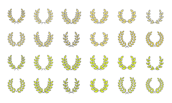 月桂樹アイコンまとめ 月桂樹アイコンまとめ 月桂樹,アイコン,まとめ,カラー,装飾のイラスト素材