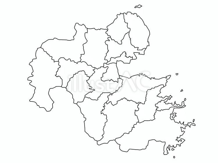大分県 大分,県,地図のイラスト素材